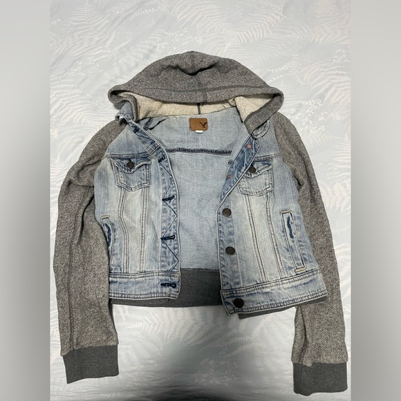 Denim vested hoodie AEO size S - Picture 1 of 2
